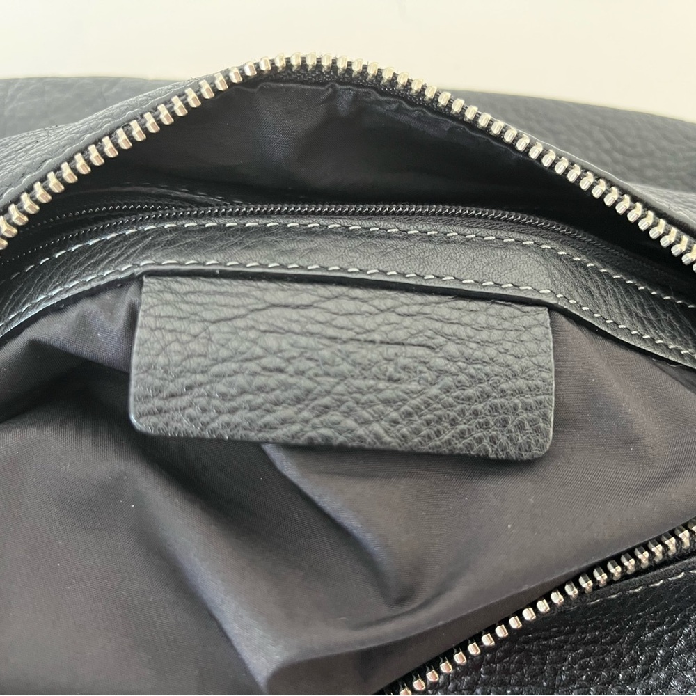 NWOT Danier Black Leather Crossbody Bag for Men Travel Bag Satchel - Picture 10 of 12
